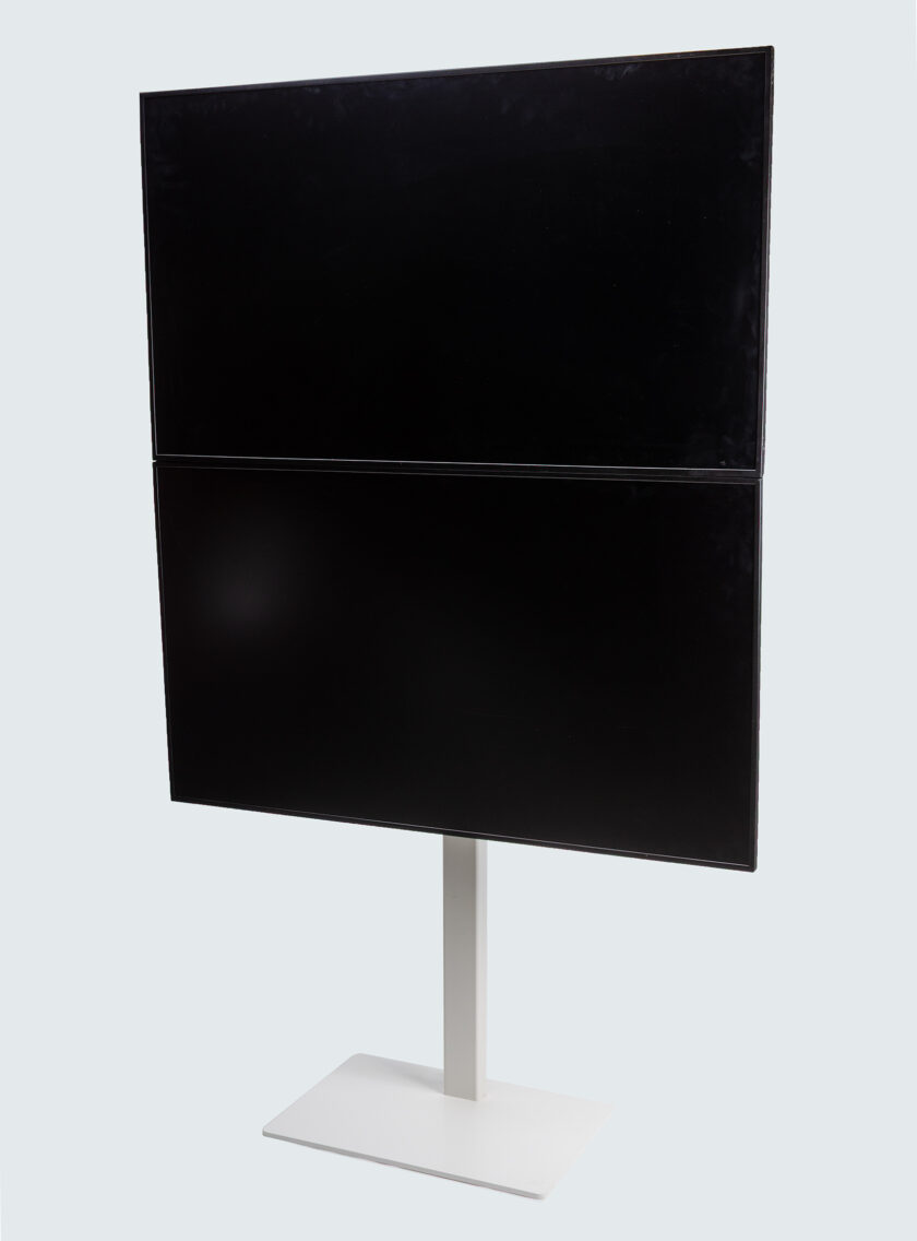 Dual screen TV standaard wit