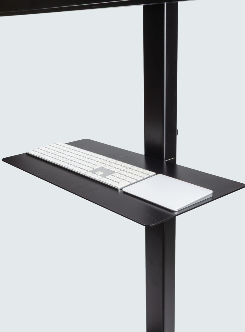 TVStand keyboardplank voorzijde zwart wit keyboard